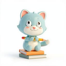 卡通小猫老师
